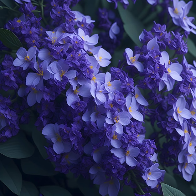 fiori di lilac in una bella foresta