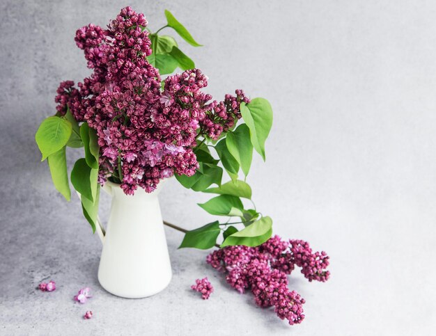 Fiori di lilac su un vaso