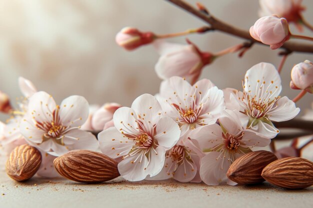 fiori di mandorle e mandorle