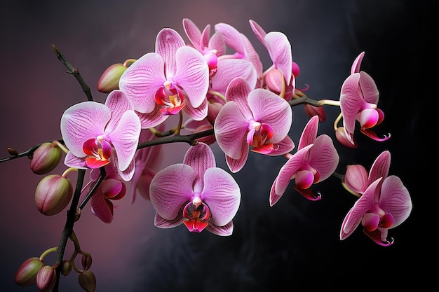 Fiori di orchidee rosa generano Ai