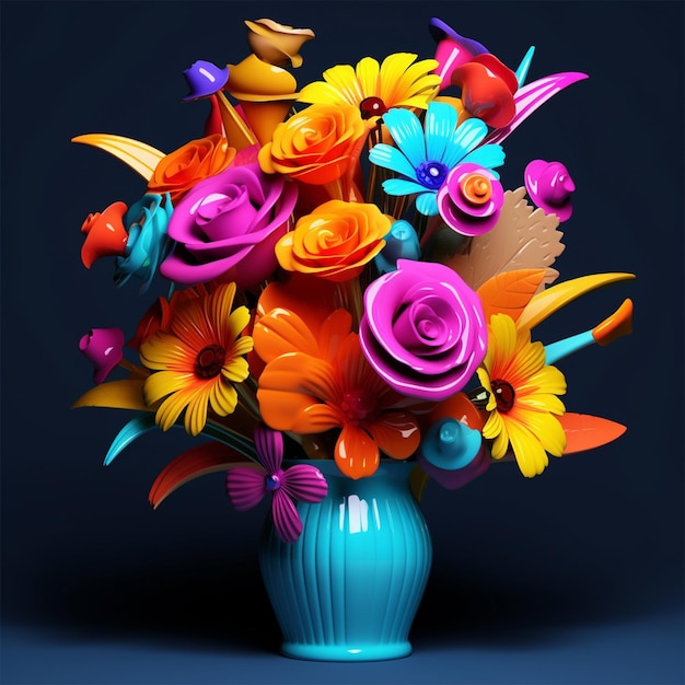 Fiori di primavera 3D realistico