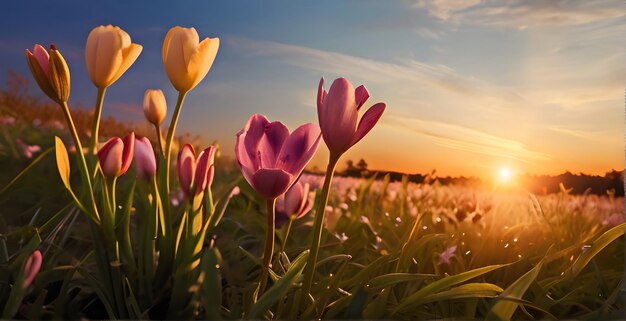 Fiori di primavera nel campo