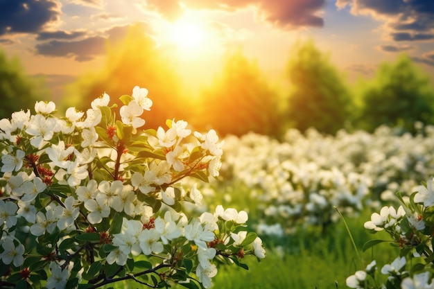 Fiori di primavera su un albero