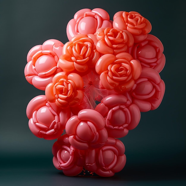 fiori di rosa da palloncini gonfiabili bouquet insolito fiori gonfiabili rosa e rosso