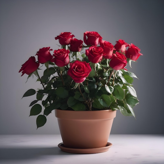 Fiori di rose in un vaso