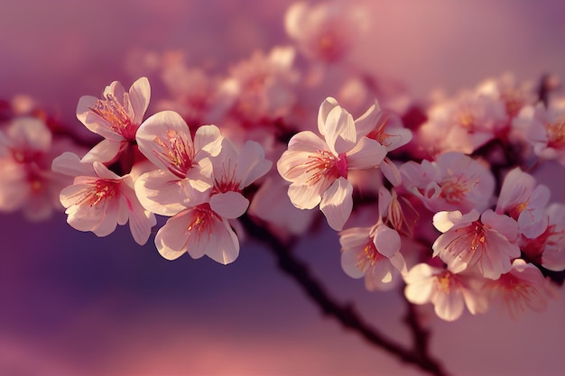 Fiori di sakura rosa generati dall'intelligenza artificiale