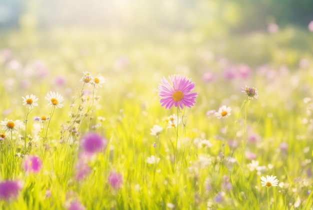 Fiori di sfondo naturale in giardinoAI