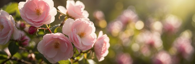 Fiori di sfondo naturale in giardinoAI