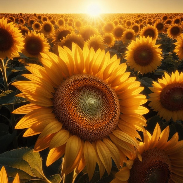 Fiori di sole foto realistica