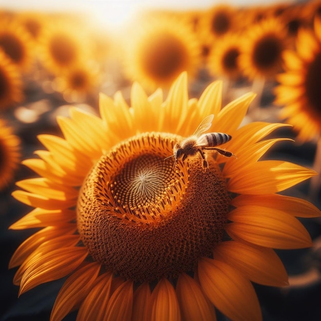 Fiori di sole foto realistica