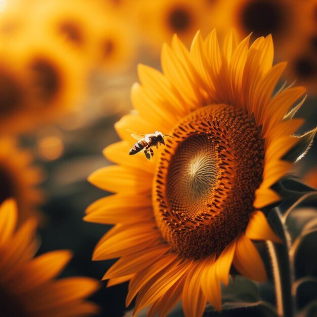 Fiori di sole foto realistica