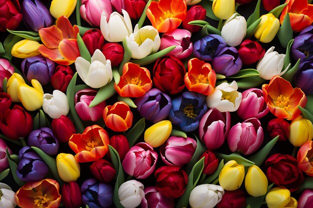 Fiori di tulipani colorati sfondo floreale fiori di tulipi colorati sfonto floreale bellissimo