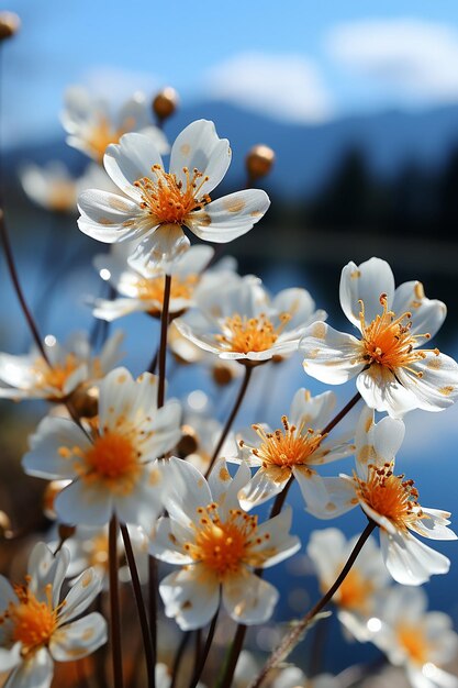 fiori geoglifici con sfondo frattale