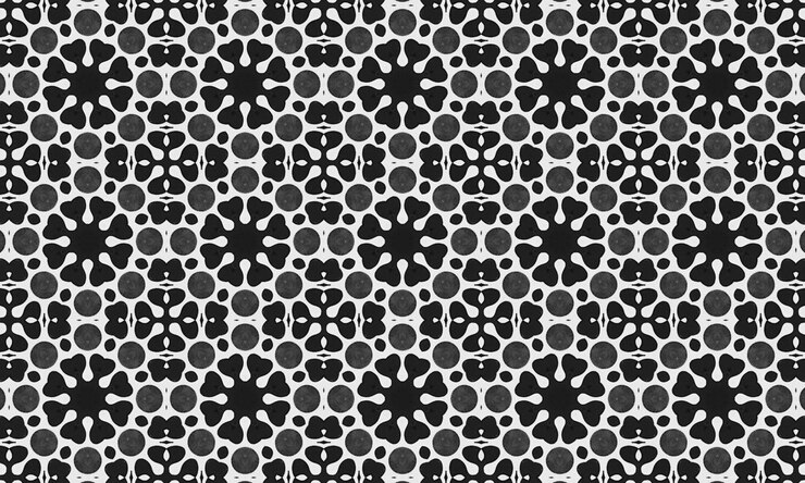 Foto fiori geometrici una fusione alla moda di fiori e struttura