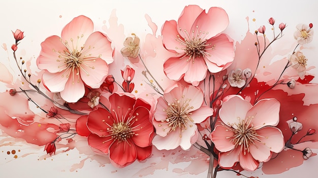 fiori parete fiore carino principessa cenere colorazione carta colorata ciliegina dolce