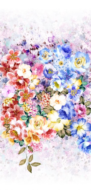 Fiori profumati che sbocciano tutto l'anno, il design artistico di foglie e fiori.