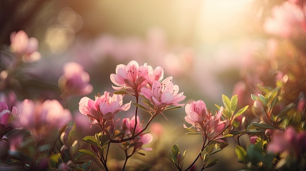 Fiori rosa in un campo di fiori