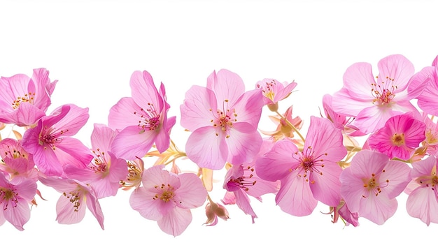 fiori rosa isolati su sfondo bianco