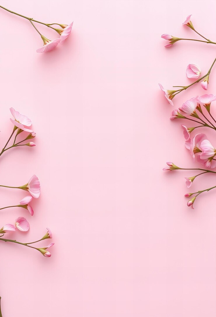 fiori rosa su uno sfondo rosa con le parole fiori rosa