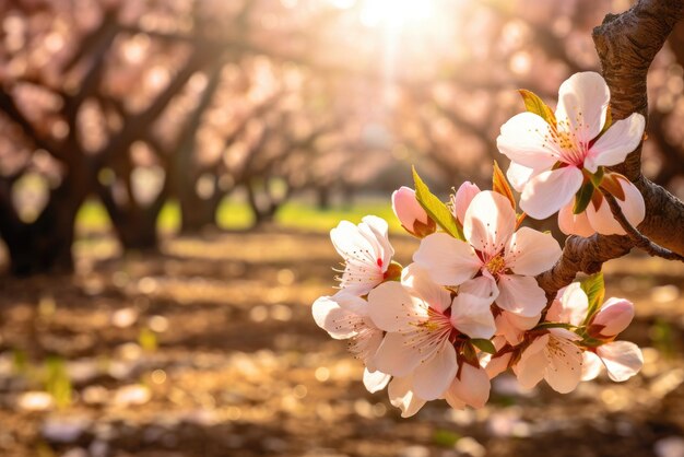 Fiori rosa sul ramo