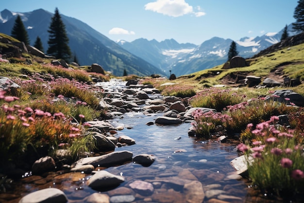 fiori selvatici di alta montagna AI generativa