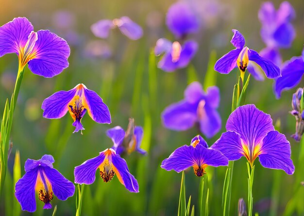 Fiori viola in un campo