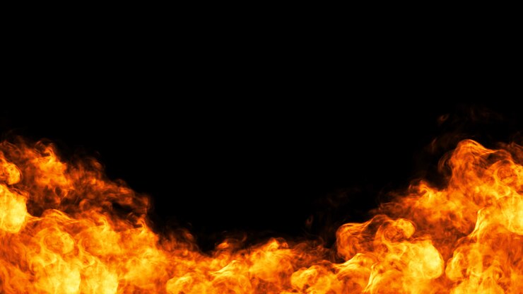 Fire frame 3D illustration