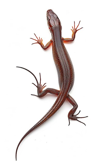 Fire skink mochlus fernandi isolato