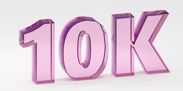 Firma 10k online internet media blog follower illustrazione di rendering 3D