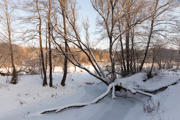 fiume d'inverno