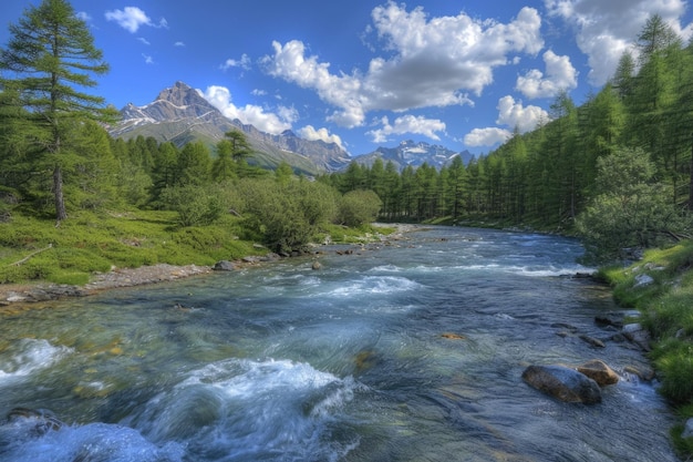 Fiume Dora Veny Val Veny Valle d'Aosta Italia