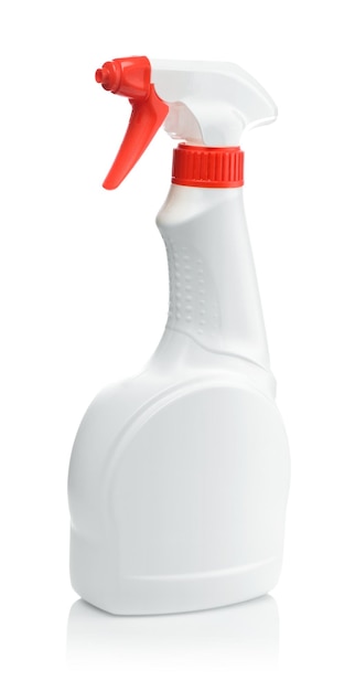 Flacone spray bianco con manico rosso