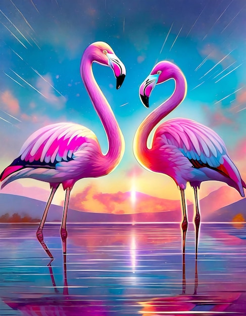 Flamingo rosa sfondo astratto di flamingo bellissimo flamingo rosa