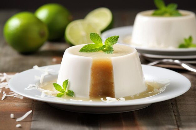 Flan di crema di cocco esotica