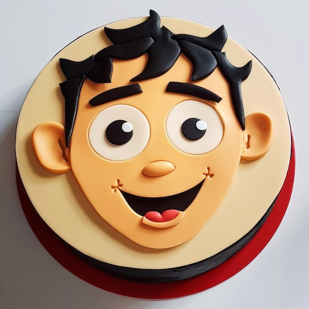 Flan Face Cake Una deliziosa e divertente torta a tema mucca 2d