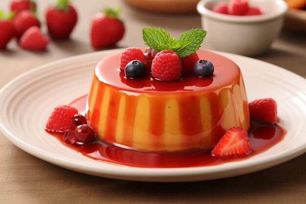 Flan infuso di bacche benedette