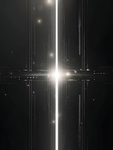 Flares di luce rettangolari con flares di luce eleganti e texture luminose futuristiche Y2K Collage Light Art