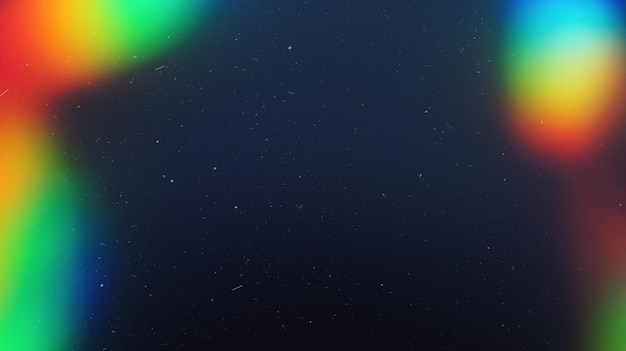 Flares holografici d'arcobaleno polverosi sovrappongono una consistenza affascinante con colori vivaci