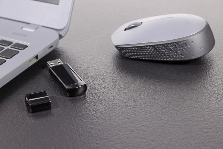 Foto flash drive per laptop e mouse wireless per computer