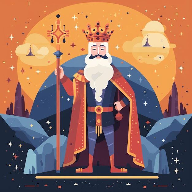 flat design reyes magos sfondo