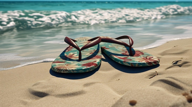 Flip-flop sulla spiaggia