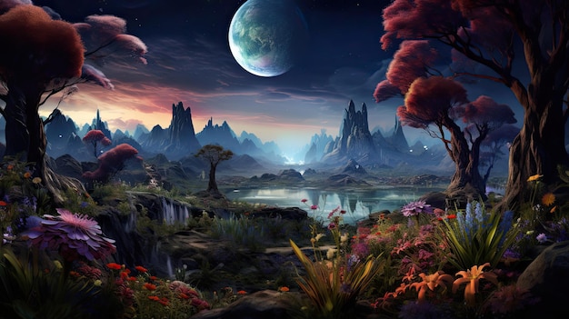 Flora e fauna extraterrestre su un pianeta extrasolare