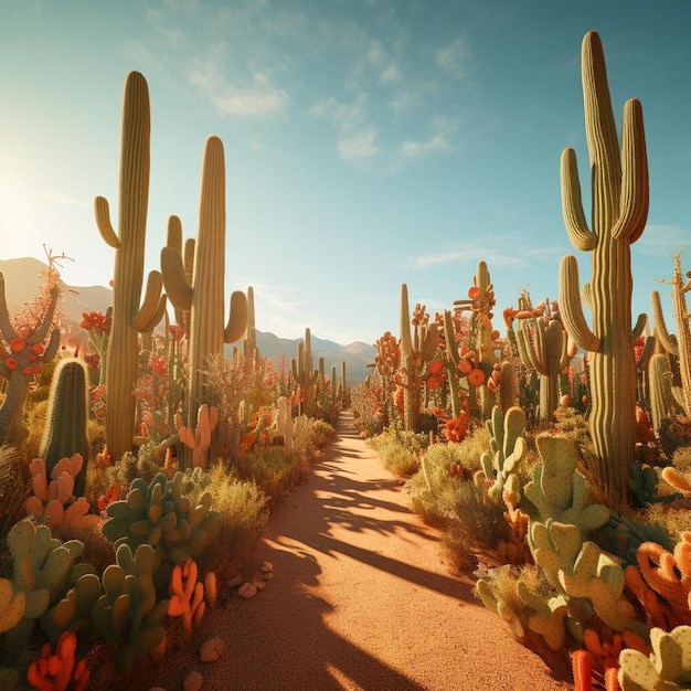 Flora Fantasia del deserto Cactus Foto