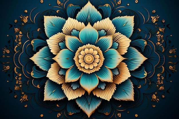 Flore di lusso mandala sfondo stile arabesco