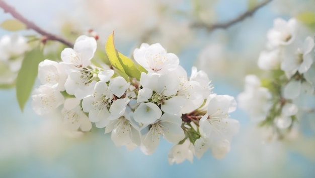 Floreali primaverili sfondo soft focus Rami di birdcherry in fiore