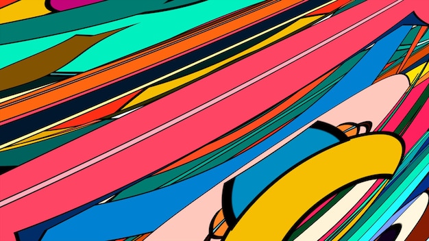 Fluido frattale psichedelico astratto sfondo colorato per l'estate