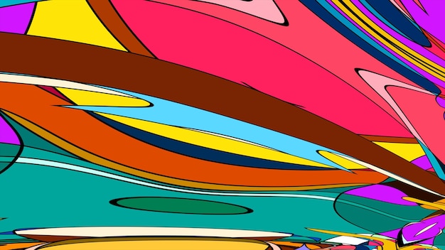 Fluido frattale psichedelico astratto sfondo colorato per l'estate