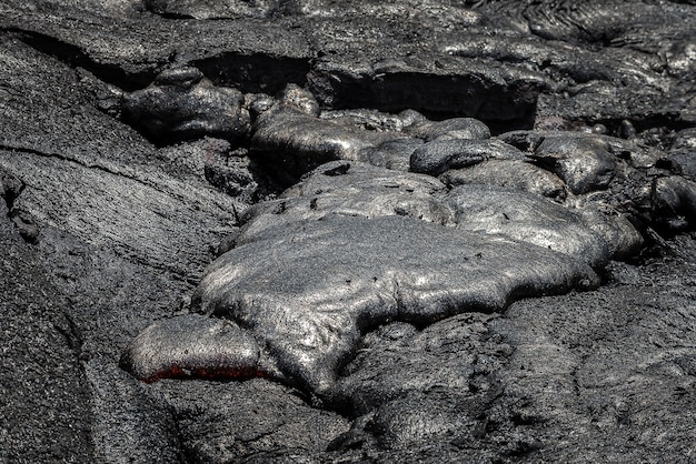 flusso di lava nel campo di lava Parco Nazionale dei vulcani delle Hawaii