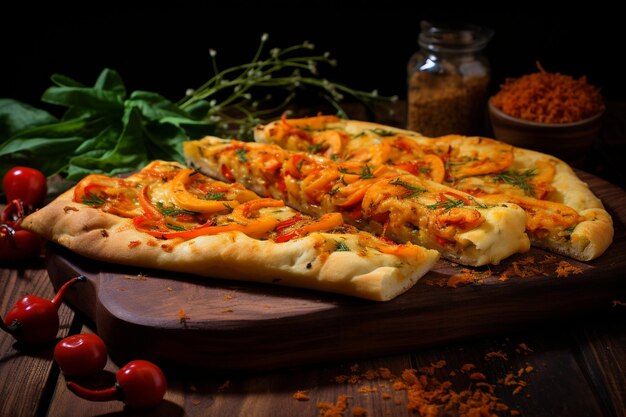 Focaccia al curry di pollo