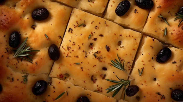 Focaccia Appena Sfornata Sfondo Orizzontale